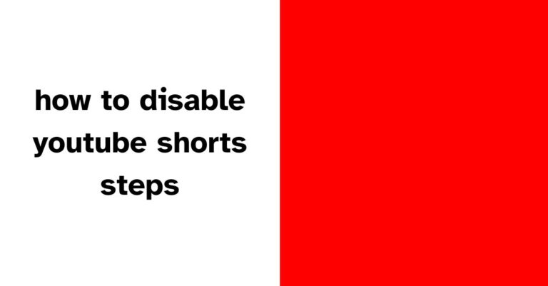 how to disable youtube shorts steps